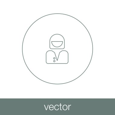 Kadın profil siluet - kadın kullanıcı hesap düz simgesi - Fema