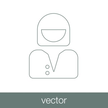 Kadın profil siluet - kadın kullanıcı hesap düz simgesi - Fema