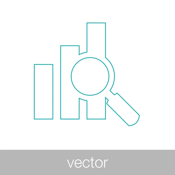 Pictogram van de analyse van de gegevens — Stockvector