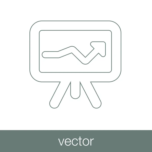 Icono de presentación de gráfico de crecimiento empresarial — Vector de stock