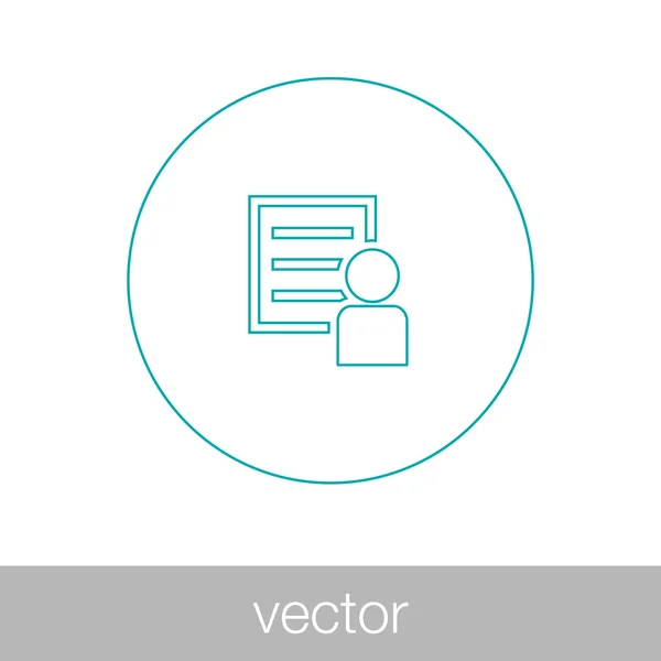 Ícone do documento pessoal — Vetor de Stock