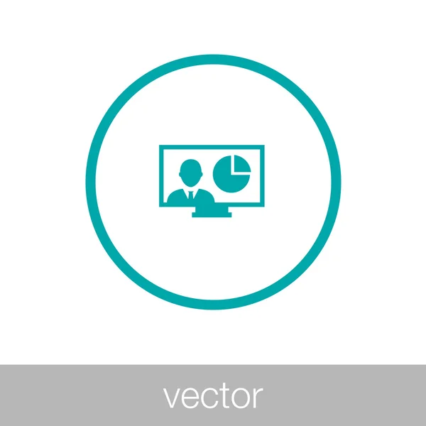 Online presentatie pictogram — Stockvector