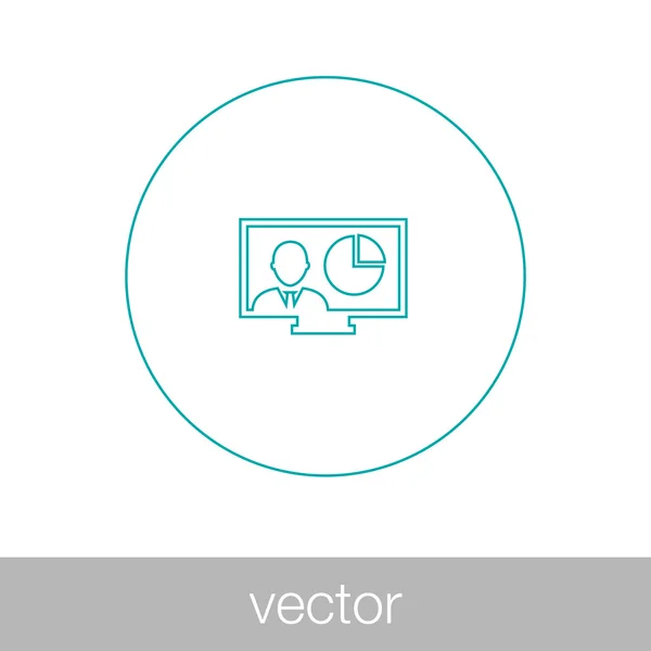 Icona di presentazione online — Vettoriale Stock