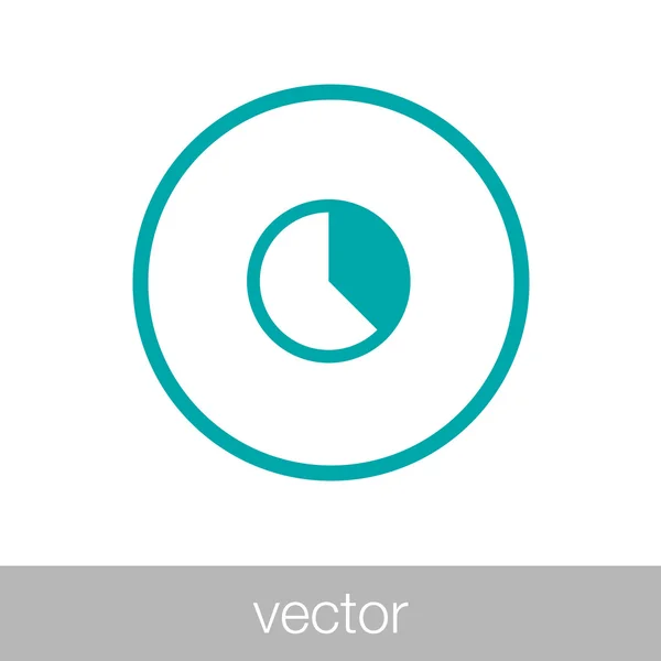 Kreisdiagramm Web-Symbol - Tortendiagramm Web-Symbol — Stockvektor