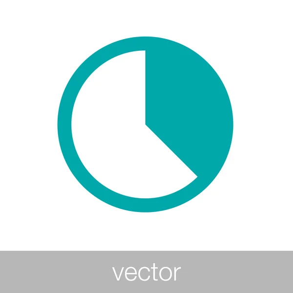 Kreisdiagramm Web-Symbol - Tortendiagramm Web-Symbol — Stockvektor