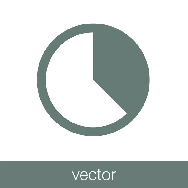 Cyklický diagram webu ikona - ikona webové výsečový graf — Stockový vektor