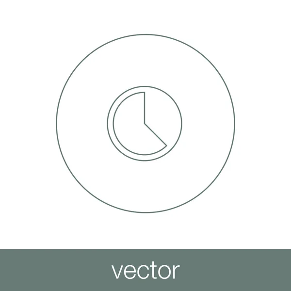 Cyklický diagram webu ikona - ikona webové výsečový graf — Stockový vektor