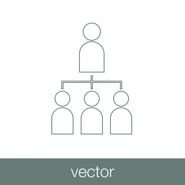 Abstrakt business network icon - abstrakta mänskliga resurser hantera — Stock vektor