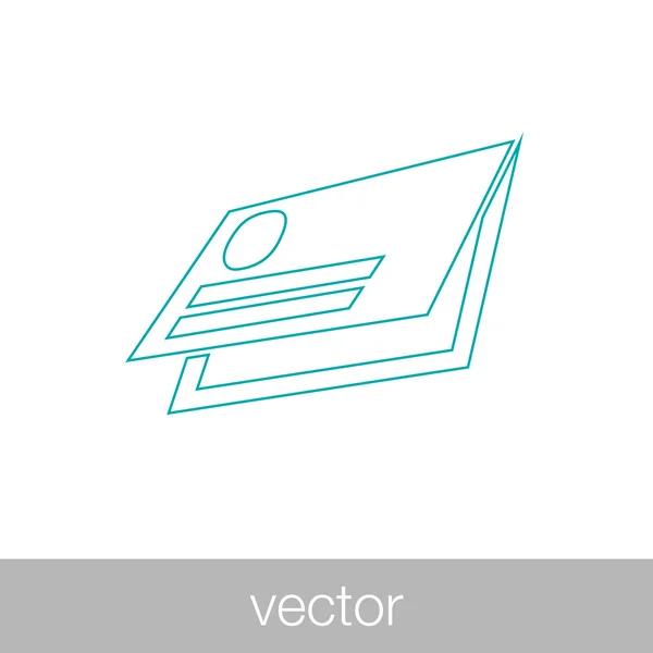 Visitekaartje pictogram — Stockvector