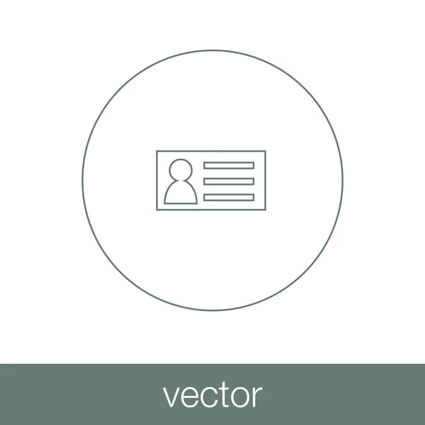 Ikona vizitky — Stockový vektor