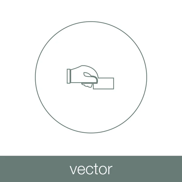 Main tenant icône de carte de visite — Image vectorielle