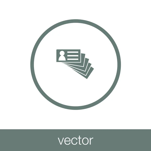 Visitekaartje pictogram — Stockvector