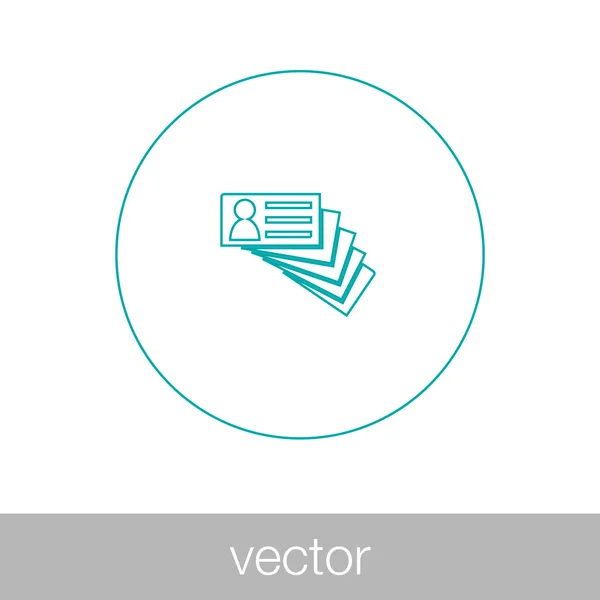 Візитна картка значок — стоковий вектор
