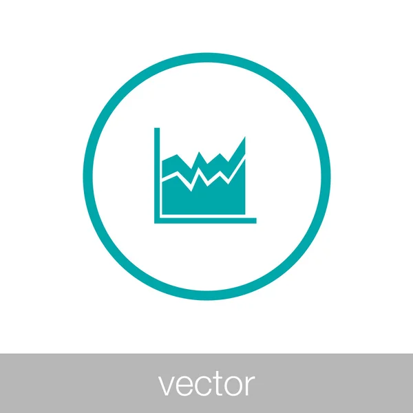 Histogram icon - business finance analysis using histogram — Stock Vector