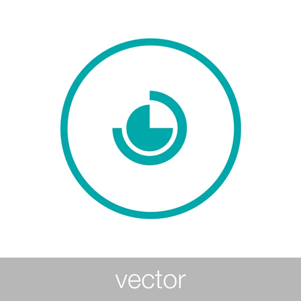 Ícone de web diagrama circular - ícone de web gráfico de torta — Vetor de Stock