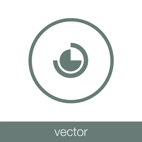 Kreisdiagramm Web-Symbol - Tortendiagramm Web-Symbol — Stockvektor