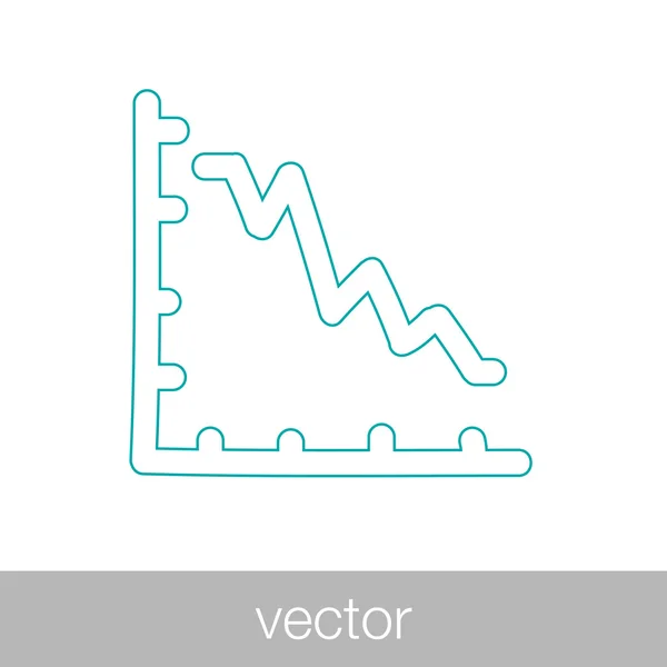 Icono gráfico declinante - icono gráfico declinante — Archivo Imágenes Vectoriales