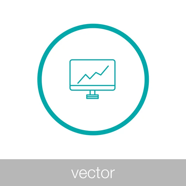 Megfigyelő ikonjára. Növekedési Chart ikon — Stock Vector