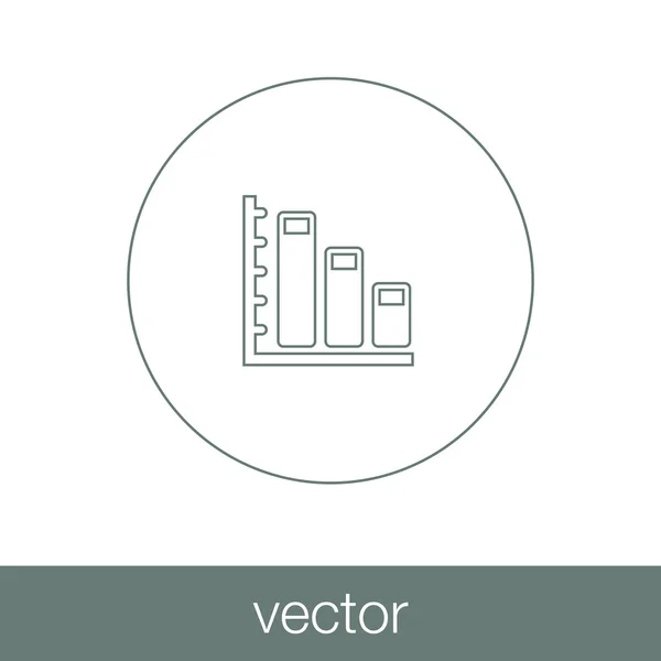 Icono gráfico declinante - icono gráfico declinante — Vector de stock