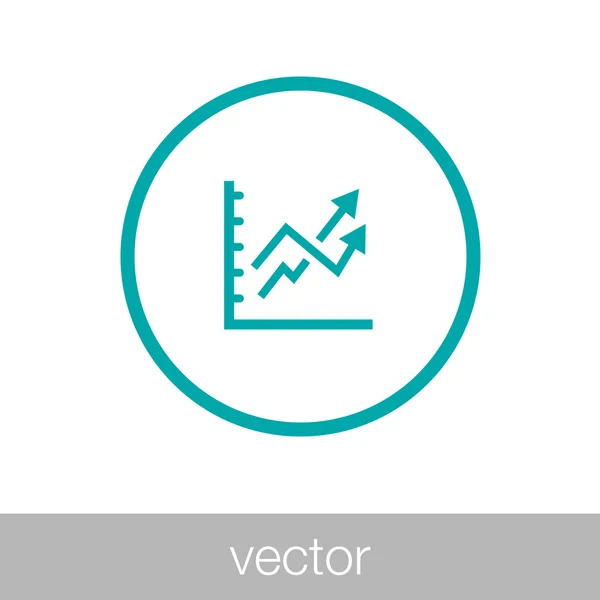 Ícone gráfico crescente. Infográfico. Ícone gráfico. Gráfico crescente simbo —  Vetores de Stock