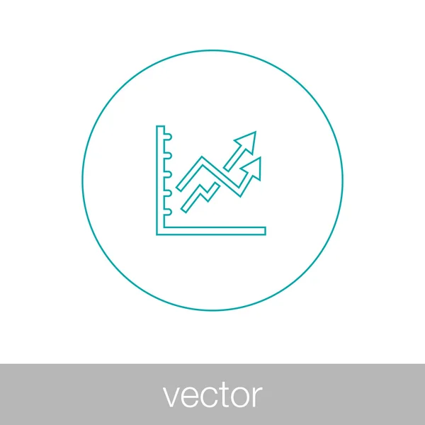 Menumbuhkan ikon grafik. Infografis. Ikon grafik. Tumbuh grafik simbo - Stok Vektor