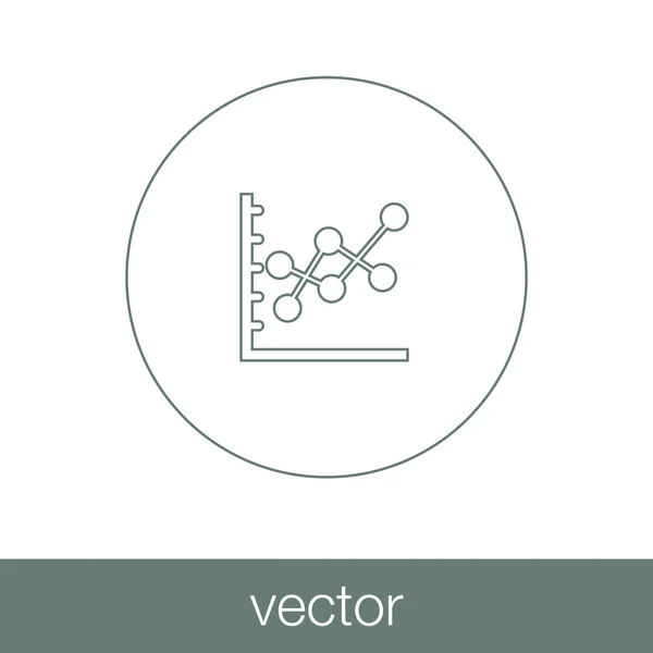 İşaretli çizgi grafik simge - grafik simgesini - bilgi grafik grafik simgesi — Stok Vektör