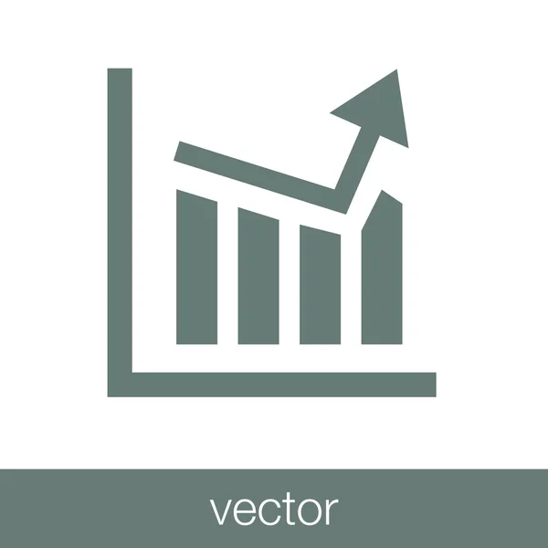 Ícone gráfico crescente. Infográfico. Ícone gráfico. Gráfico crescente simbo — Vetor de Stock