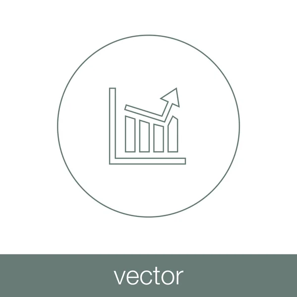 Ícone gráfico crescente. Infográfico. Ícone gráfico. Gráfico crescente simbo —  Vetores de Stock