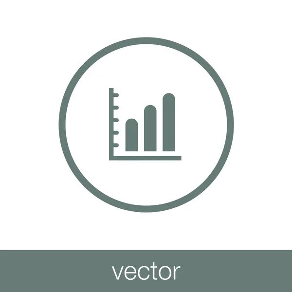 Üzleti chart ikon - növekedés bar chart ikon — Stock Vector