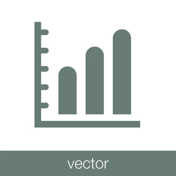 Icône de graphique d'affaires - icône de graphique à barres de croissance — Image vectorielle