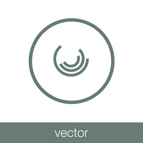 Illustration of set of different doughnut chart on isolated back — Stock Vector