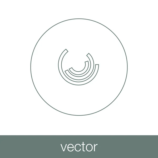 Illustration von verschiedenen Donut-Diagrammen auf isolierter Rückseite — Stockvektor