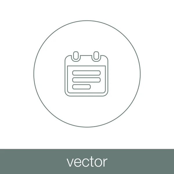 Kladblok-pictogram — Stockvector