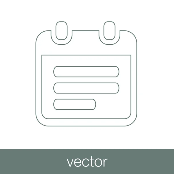 Icono del bloc de notas — Vector de stock