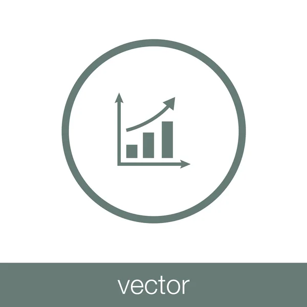 Nő ábra ikon. Infographic. Diagram ikonjára. Növekvő simbo grafikon — Stock Vector