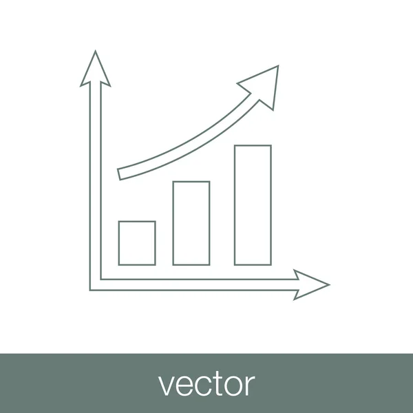Растущий значок графа. Инфографика. Значок диаграммы. Символ растущего графа — стоковый вектор