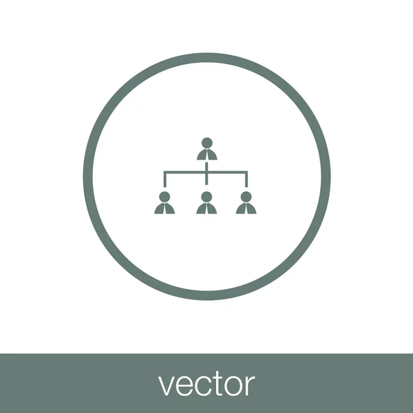 Icono abstracto de la red empresarial - Gestión abstracta de los recursos humanos — Vector de stock