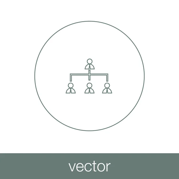 Икона абстрактной бизнес-сети - Управление человеческими ресурсами абстрактного бизнеса — стоковый вектор
