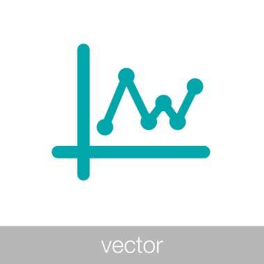 İşaretli çizgi grafik simge - grafik simgesini - bilgi grafik grafik simgesi -