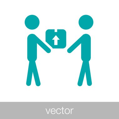 Lojistik ve teslimat simgesi - kavram düz stil tasarım illustrat