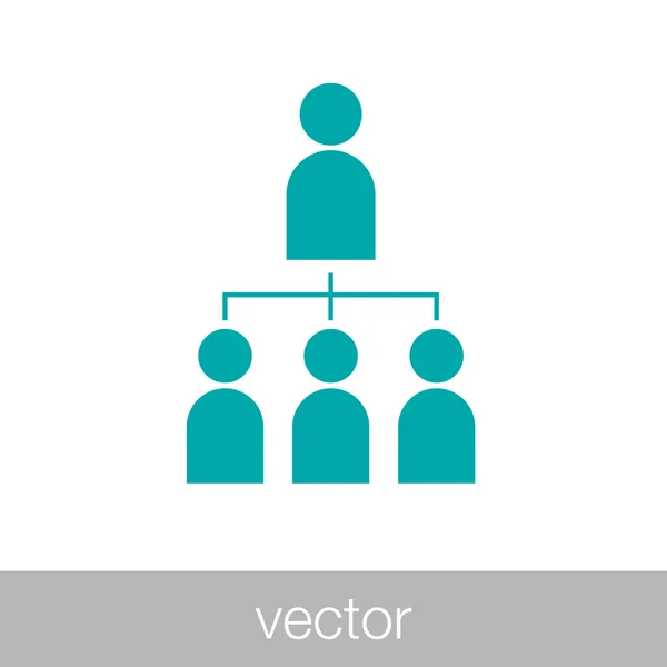Spravovat ikony abstraktní obchodní sítě - abstraktní lidské zdroje — Stockový vektor