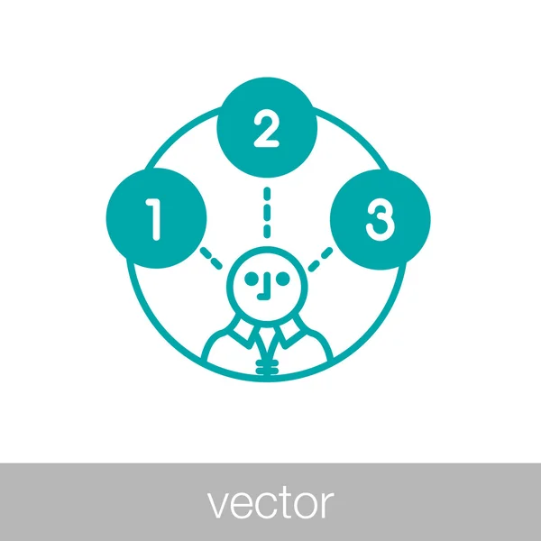 Icono de lista de prioridades personales. Hacer las cosas en el orden correcto ico — Vector de stock