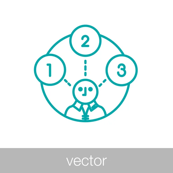 Icono de lista de prioridades personales. Hacer las cosas en el orden correcto ico — Vector de stock