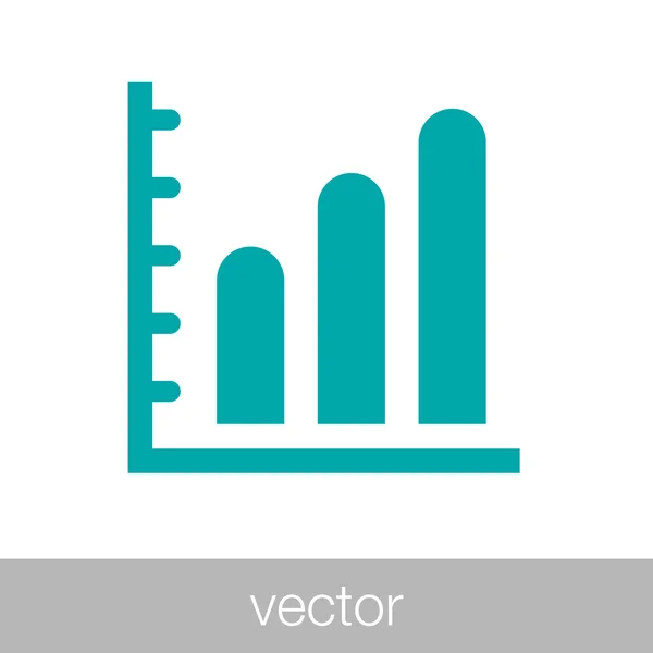 Icono de gráfico de negocios - icono de gráfico de barras de crecimiento — Archivo Imágenes Vectoriales