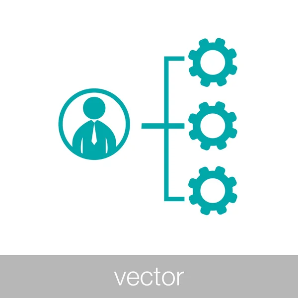 Tareas de producción Icono — Vector de stock