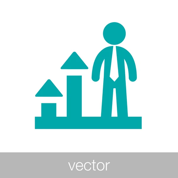 Businessman presenting business growth - Business icon — Stockový vektor