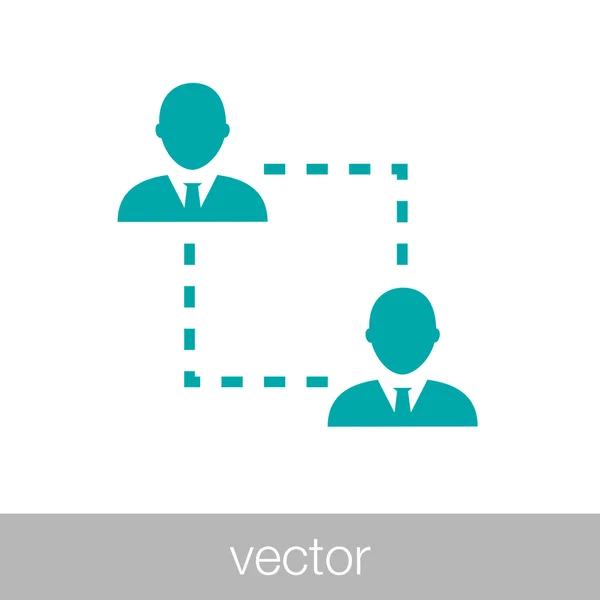 Affärsmän diskuterar ikon - affärsmän dialogrutan speech - affä — Stock vektor