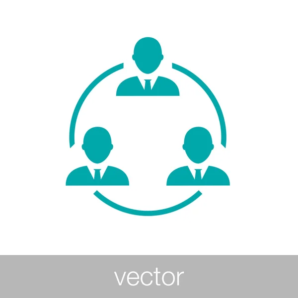 Nätverksikonen ikonen - business networking - business network — Stock vektor