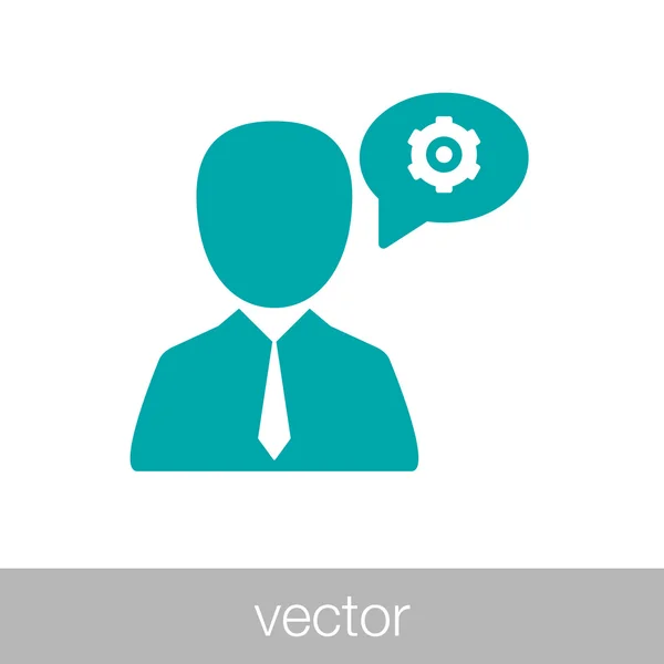 Icono de ideas de trabajo - ideas de negocio - icono de desarrollo empresarial — Vector de stock