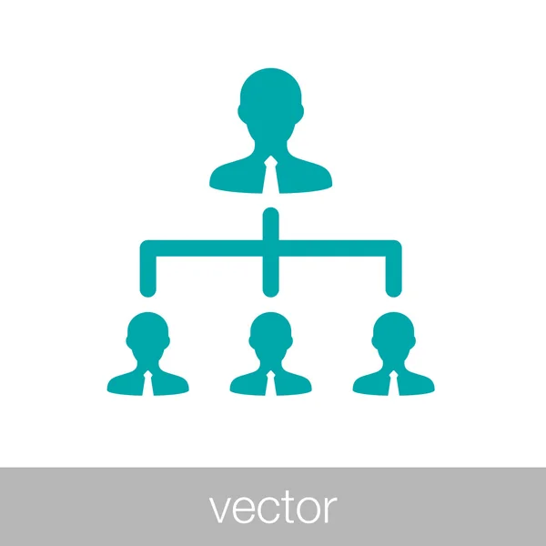 Organigramme infographie hiérarchie des affaires patron à empl — Image vectorielle